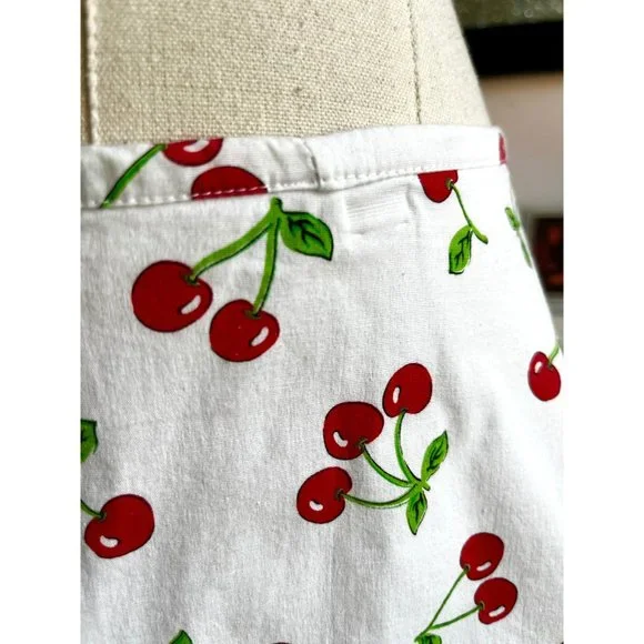 Y2K vintage mini skirt cherry print pin up 29W - Picture 3 of 7